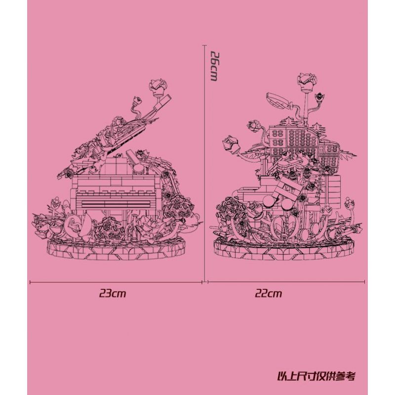 WANGAO 288017 HOA ĐÀN PIANO bộ đồ chơi xếp lắp ráp ghép mô hình Creator Sáng Tạo