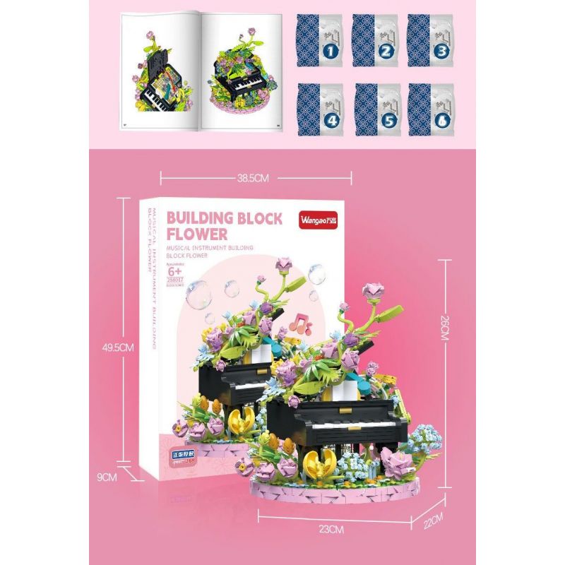 WANGAO 288017 HOA ĐÀN PIANO bộ đồ chơi xếp lắp ráp ghép mô hình Creator Sáng Tạo