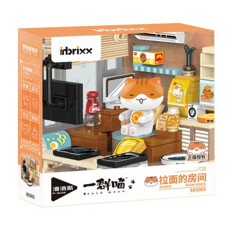 INBRIXX 885005 NẾU LỊCH SỬ LÀ MỘT ĐÀN MÈO PHÒNG RAMEN bộ đồ chơi xếp lắp ráp ghép mô hình Movie & Game Phim Và Trò Chơi 263 khối