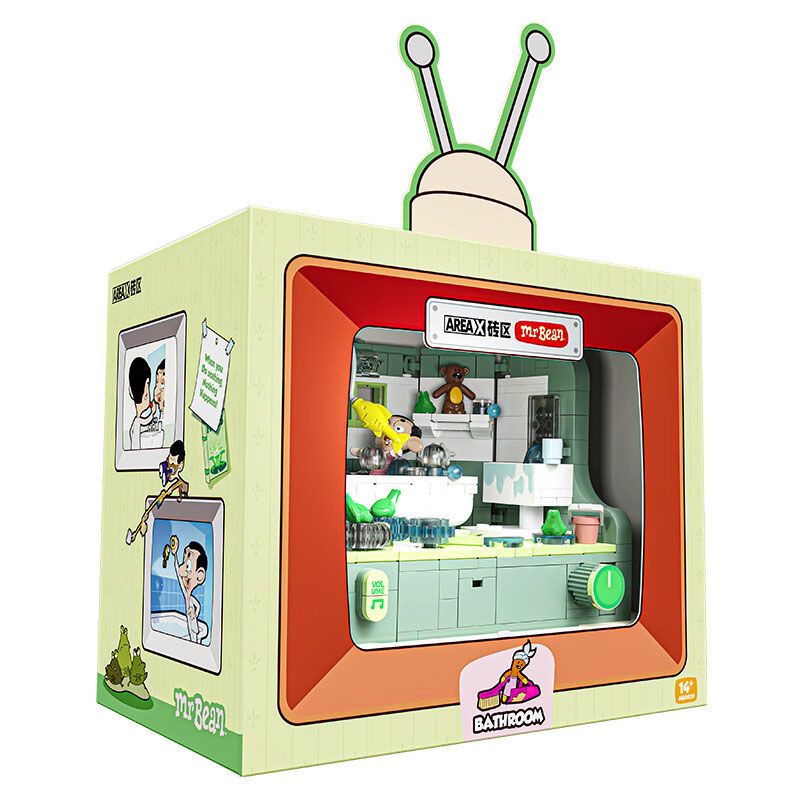 AREA-X AB0039 0039 MR BEAN PHÒNG TẮM CỦA bộ đồ chơi xếp lắp ráp ghép mô hình Movie & Game MR. BEAN BATHROOM Phim Và Trò Chơi