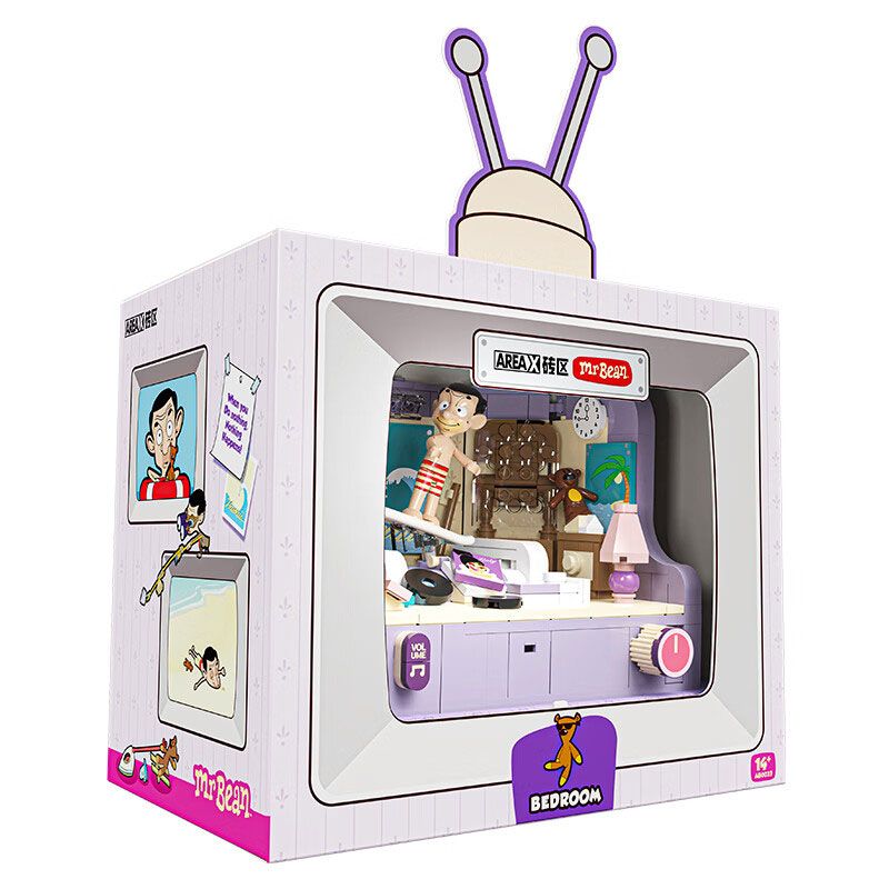 AREA-X AB0037 0037 MR BEAN PHÒNG NGỦ CỦA bộ đồ chơi xếp lắp ráp ghép mô hình Movie & Game MR. BEAN BEDROOM Phim Và Trò Chơi
