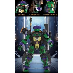 WANGAO 288006 NINJA RÙA ĐỘT BIẾN TUỔI TEEN DONATELLO bộ đồ chơi xếp lắp ráp ghép mô hình Movie & Game PURPLE MECHA Phim Và Trò Chơi