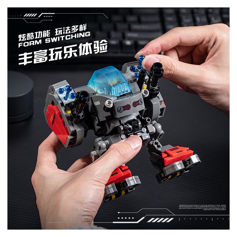 SMALL ANGLE JD022 NGÔI SAO ROBOT CHIẾN HẠM TƯƠNG LAI bộ đồ chơi xếp lắp ráp ghép mô hình FUTURE BATTLESHIP 451 khối