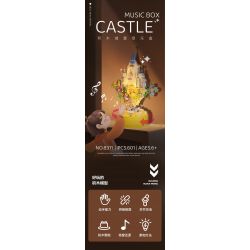 CAYI 8311 HỘP NHẠC LÂU ĐÀI bộ đồ chơi xếp lắp ráp ghép mô hình CASTLE MUSIC BOX 601 khối