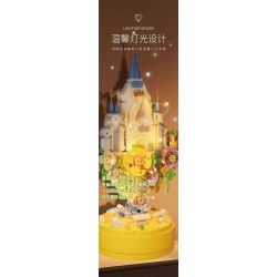 CAYI 8311 HỘP NHẠC LÂU ĐÀI bộ đồ chơi xếp lắp ráp ghép mô hình CASTLE MUSIC BOX 601 khối