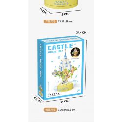 CAYI 8311 HỘP NHẠC LÂU ĐÀI bộ đồ chơi xếp lắp ráp ghép mô hình CASTLE MUSIC BOX 601 khối