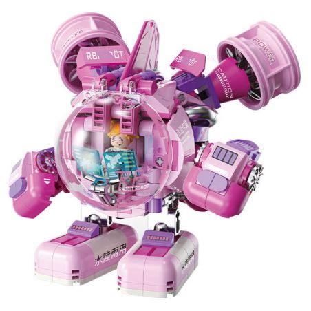 FEMIBOX S2286 2286 S2223 2223 S2287 2287 MÁY THỎ DỄ THƯƠNG bộ đồ chơi xếp lắp ráp ghép mô hình CUTE BUNNY MECH 357 khối