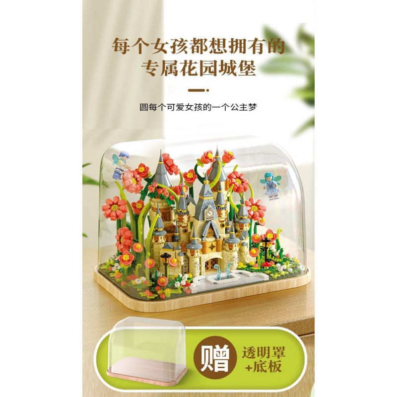 FEMIBOX S2238 2238 LÂU ĐÀI HUALIN bộ đồ chơi xếp lắp ráp ghép mô hình GARDEN CASTLE 1031 khối