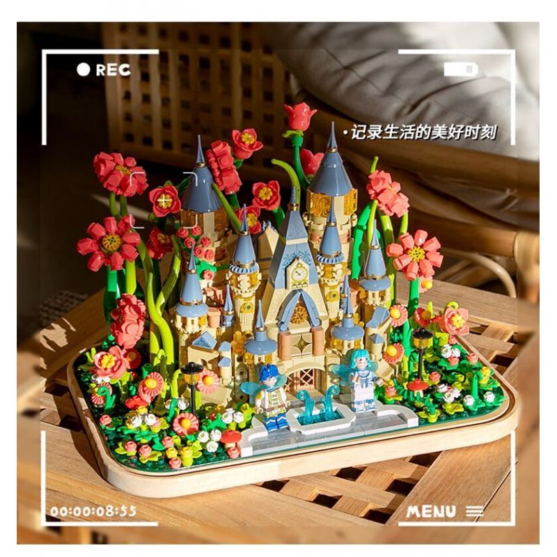 FEMIBOX S2238 2238 LÂU ĐÀI HUALIN bộ đồ chơi xếp lắp ráp ghép mô hình GARDEN CASTLE 1031 khối