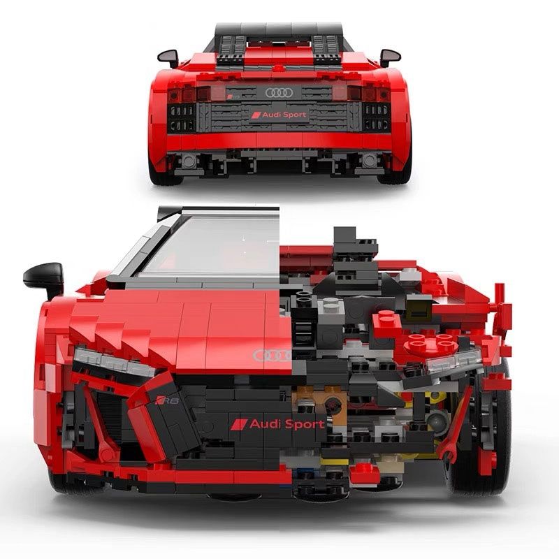 RASTAR 93800-Y 93800 AUDI R8 SPYDER tỷ lệ 1:14 bộ đồ chơi xếp lắp ráp ghép mô hình Speed Champions Racing Cars Đua Xe Công Thức 1440 khối
