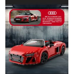 RASTAR 93800-Y 93800 AUDI R8 SPYDER tỷ lệ 1:14 bộ đồ chơi xếp lắp ráp ghép mô hình Speed Champions Racing Cars Đua Xe Công Thức 1440 khối