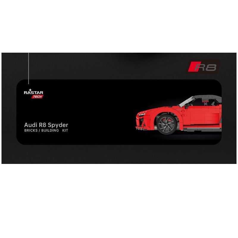 RASTAR 93800-Y 93800 AUDI R8 SPYDER tỷ lệ 1:14 bộ đồ chơi xếp lắp ráp ghép mô hình Speed Champions Racing Cars Đua Xe Công Thức 1440 khối