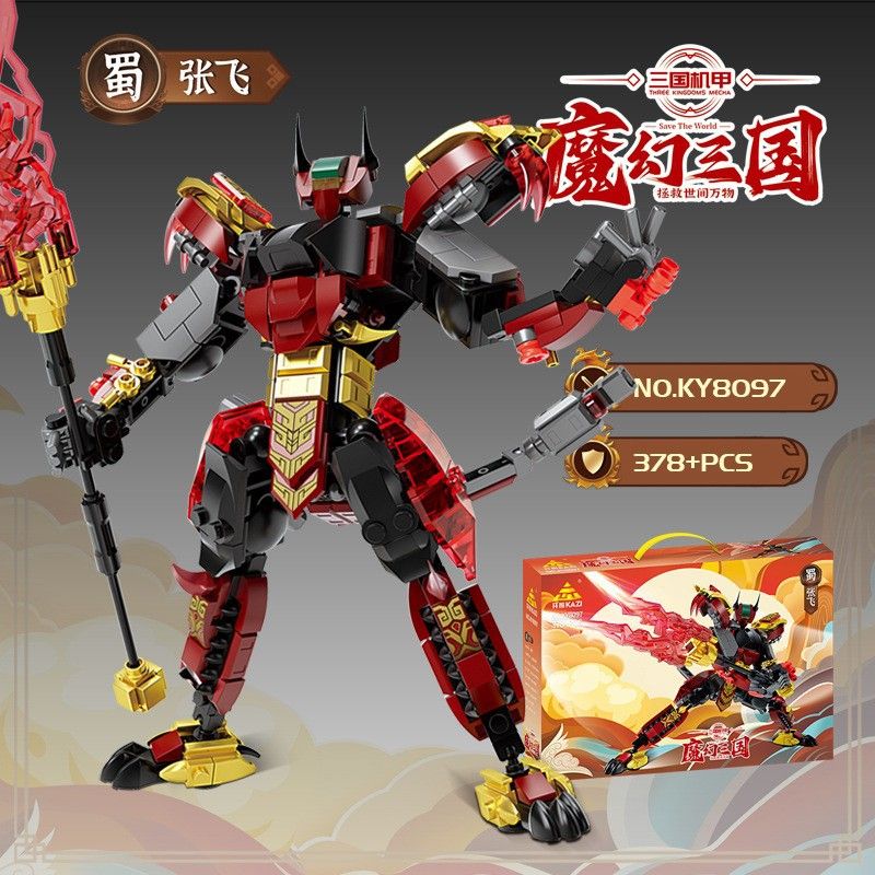 Kazi KY8097 8097 non Lego PHÉP THUẬT TAM QUỐC ZHANG FEI SHU MECHA bộ đồ chơi xếp lắp ráp ghép mô hình 378 khối