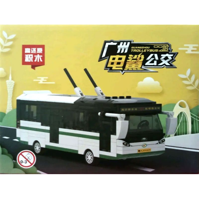 YANGCHENGTONG S09101-2206 2206 S091012206 09101-2206 non  XE BUÝT QUẢNG CHÂU DIANSHA bộ đồ chơi xếp lắp ráp ghép mô hình City Thành Phố