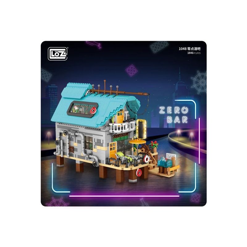 LOZ 1048 non  THANH KHÔNG bộ đồ chơi xếp lắp ráp ghép mô hình Modular Buildings Mô Hình Nhà Cửa 1846 khối