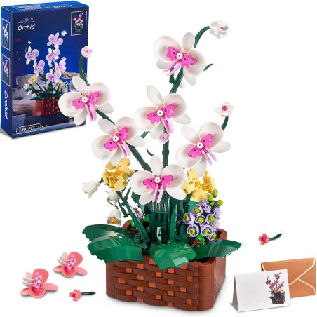 92202 CHẬU CÂY PHONG LAN bộ đồ chơi xếp lắp ráp ghép mô hình Creator ORCHID Sáng Tạo 1001 khối