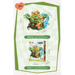 TOP TOY TC2026 2026 VẸT NHỎ BEBE NGOẠI Ô THIÊN ĐƯỜNG HỐ CÂY bộ đồ chơi xếp lắp ráp ghép mô hình Movie & Game Phim Và Trò Chơi 640 khối