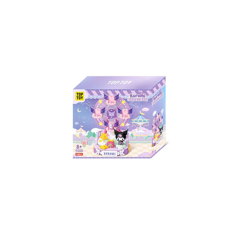 TOP TOY TC2022 2022 CÔNG VIÊN GIẢI TRÍ ĐẦY MÀU SẮC CỦA GIA ĐÌNH SANRIO VÒNG ĐU QUAY COOLOMI STAR bộ đồ chơi xếp lắp ráp ghép mô hình