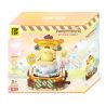 TOP TOY TC2023 2023 CÔNG VIÊN GIẢI TRÍ ĐẦY MÀU SẮC CỦA GIA ĐÌNH SANRIO PUDDING DOG FUN SPIN CUP bộ đồ chơi xếp lắp ráp ghép mô hình