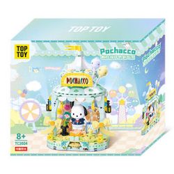 TOP TOY TC2024 2024 CÔNG VIÊN GIẢI TRÍ ĐẦY MÀU SẮC CỦA GIA ĐÌNH SANRIO TRUNG TÂM VUI CHƠI VẺ DÀNH CHO CHÓ PACHA bộ đồ chơi xếp lắp ráp ghép mô hình