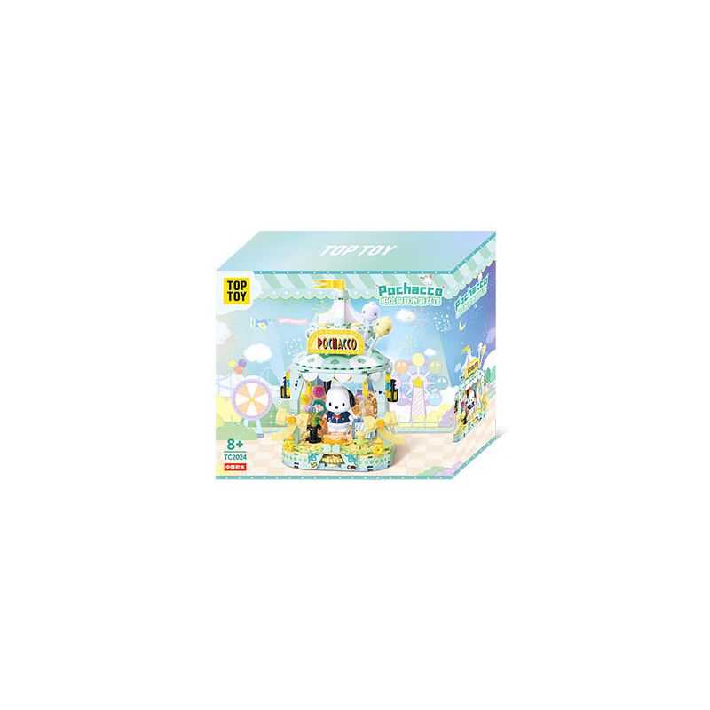 TOP TOY TC2024 2024 CÔNG VIÊN GIẢI TRÍ ĐẦY MÀU SẮC CỦA GIA ĐÌNH SANRIO TRUNG TÂM VUI CHƠI VẺ DÀNH CHO CHÓ PACHA bộ đồ chơi xếp lắp ráp ghép mô hình
