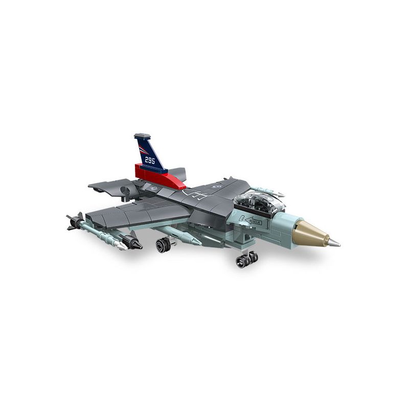 Lego JIESTAR 58057 Xếp hình lắp ráp ghép mô hình Máy bay chiến đấu F-16 Fighting Falcon