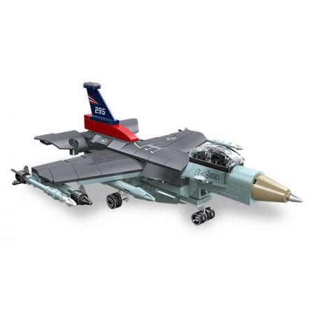 JIESTAR 58057 MÁY BAY CHIẾN ĐẤU F-16 FIGHTING FALCON bộ đồ chơi xếp lắp ráp ghép mô hình Military Army Quân Sự Bộ Đội 192 khối