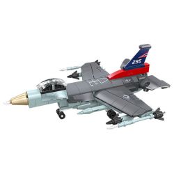 JIESTAR 58057 MÁY BAY CHIẾN ĐẤU F-16 FIGHTING FALCON bộ đồ chơi xếp lắp ráp ghép mô hình Military Army Quân Sự Bộ Đội 192 khối