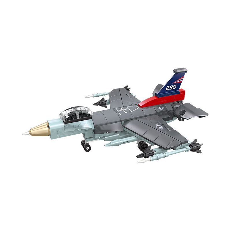 JIESTAR 58057 MÁY BAY CHIẾN ĐẤU F-16 FIGHTING FALCON bộ đồ chơi xếp lắp ráp ghép mô hình Military Army Quân Sự Bộ Đội 192 khối