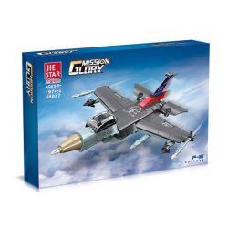 JIESTAR 58057 MÁY BAY CHIẾN ĐẤU F-16 FIGHTING FALCON bộ đồ chơi xếp lắp ráp ghép mô hình Military Army Quân Sự Bộ Đội 192 khối