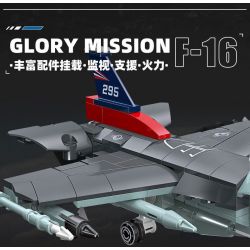 JIESTAR 58057 MÁY BAY CHIẾN ĐẤU F-16 FIGHTING FALCON bộ đồ chơi xếp lắp ráp ghép mô hình Military Army Quân Sự Bộ Đội 192 khối
