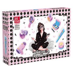 JIESTAR 58127 ĐỒ CHƠI TRANG ĐIỂM bộ đồ chơi xếp lắp ráp ghép mô hình Girl BAZAAR FASHION Con Gái 548 khối