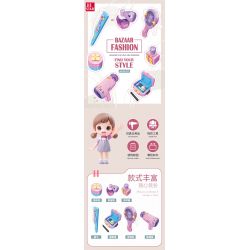 JIESTAR 58127 ĐỒ CHƠI TRANG ĐIỂM bộ đồ chơi xếp lắp ráp ghép mô hình Girl BAZAAR FASHION Con Gái 548 khối