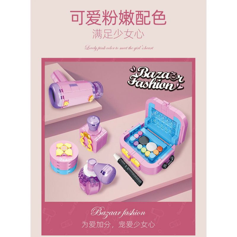 JIESTAR 58127 ĐỒ CHƠI TRANG ĐIỂM bộ đồ chơi xếp lắp ráp ghép mô hình Girl BAZAAR FASHION Con Gái 548 khối