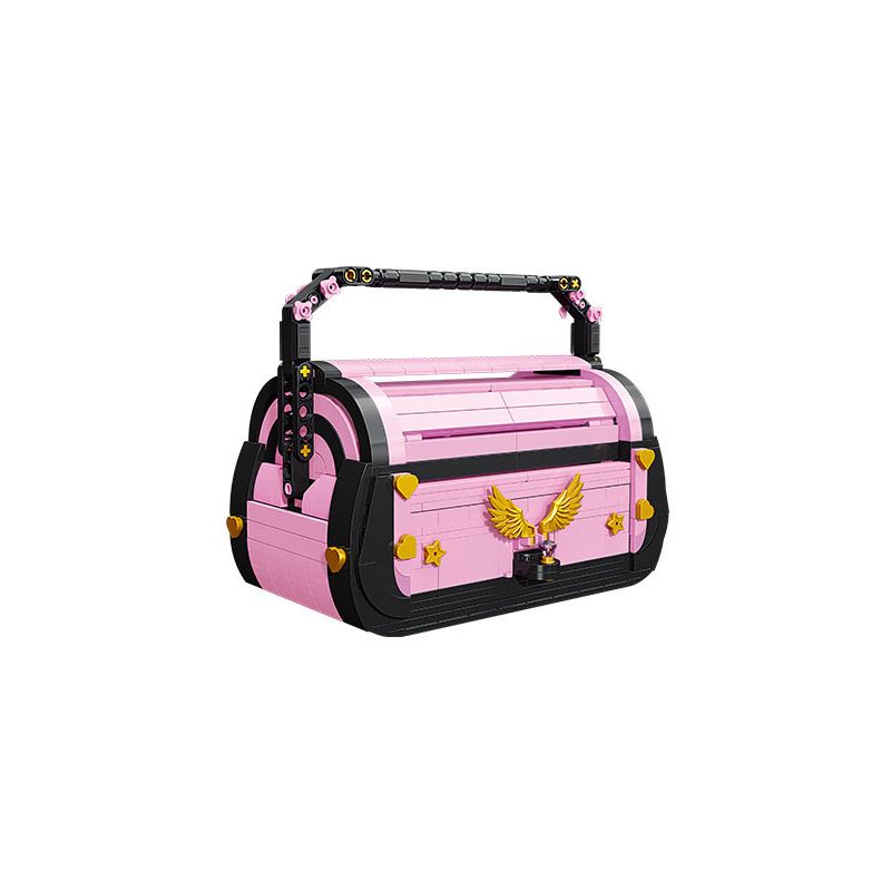 JIESTAR JJ9072 9072 TÚI XÁCH MÀU HỒNG bộ đồ chơi xếp lắp ráp ghép mô hình BAZAAR FASHION 664 khối