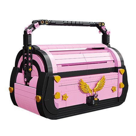 JIESTAR JJ9072 9072 TÚI XÁCH MÀU HỒNG bộ đồ chơi xếp lắp ráp ghép mô hình BAZAAR FASHION 664 khối