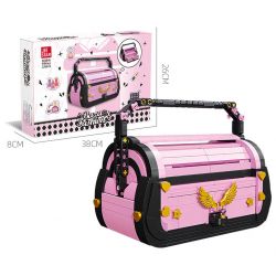 JIESTAR JJ9072 9072 TÚI XÁCH MÀU HỒNG bộ đồ chơi xếp lắp ráp ghép mô hình BAZAAR FASHION 664 khối