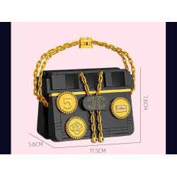 JIESTAR JJ9072 9072 TÚI XÁCH MÀU HỒNG bộ đồ chơi xếp lắp ráp ghép mô hình BAZAAR FASHION 664 khối