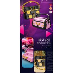 JIESTAR JJ9073 9073 TÚI XÁCH MÀU ĐEN bộ đồ chơi xếp lắp ráp ghép mô hình BAZAAR FASHION 196 khối