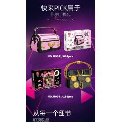 JIESTAR JJ9073 9073 TÚI XÁCH MÀU ĐEN bộ đồ chơi xếp lắp ráp ghép mô hình BAZAAR FASHION 196 khối