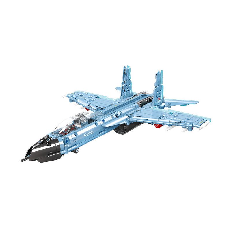 JIESTAR 58122 MÁY BAY CHIẾN ĐẤU GẮN TRÊN SU-35 bộ đồ chơi xếp lắp ráp ghép mô hình Military Army GLORY MISSION Quân Sự Bộ Đội 707 khối