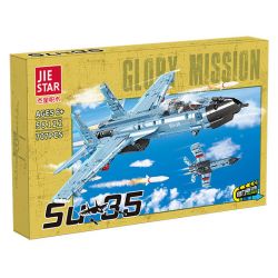 JIESTAR 58122 MÁY BAY CHIẾN ĐẤU GẮN TRÊN SU-35 bộ đồ chơi xếp lắp ráp ghép mô hình Military Army GLORY MISSION Quân Sự Bộ Đội 707 khối