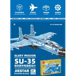 JIESTAR 58122 MÁY BAY CHIẾN ĐẤU GẮN TRÊN SU-35 bộ đồ chơi xếp lắp ráp ghép mô hình Military Army GLORY MISSION Quân Sự Bộ Đội 707 khối