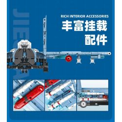 JIESTAR 58122 MÁY BAY CHIẾN ĐẤU GẮN TRÊN SU-35 bộ đồ chơi xếp lắp ráp ghép mô hình Military Army GLORY MISSION Quân Sự Bộ Đội 707 khối