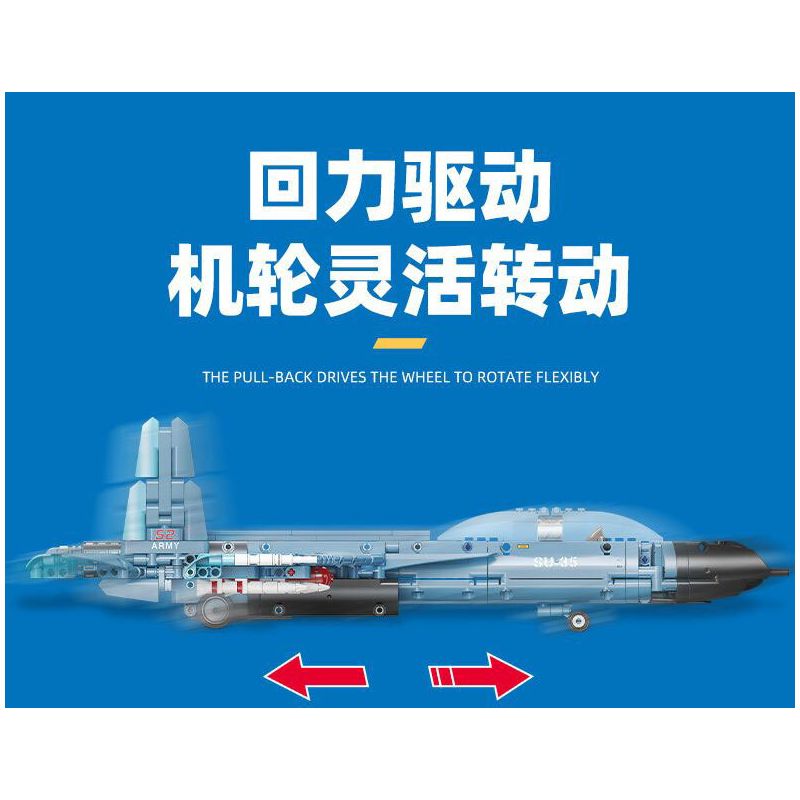 JIESTAR 58122 MÁY BAY CHIẾN ĐẤU GẮN TRÊN SU-35 bộ đồ chơi xếp lắp ráp ghép mô hình Military Army GLORY MISSION Quân Sự Bộ Đội 707 khối