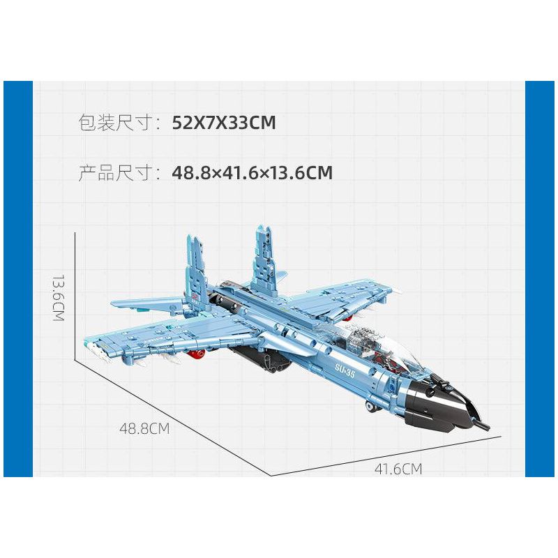 JIESTAR 58122 MÁY BAY CHIẾN ĐẤU GẮN TRÊN SU-35 bộ đồ chơi xếp lắp ráp ghép mô hình Military Army GLORY MISSION Quân Sự Bộ Đội 707 khối