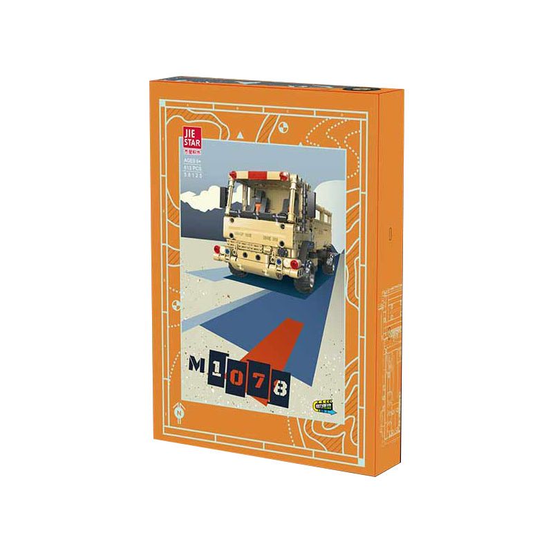 JIESTAR 58125 XE TẢI CHIẾN THUẬT HẠNG NHẸ M1078 bộ đồ chơi xếp lắp ráp ghép mô hình Military Army Quân Sự Bộ Đội 613 khối