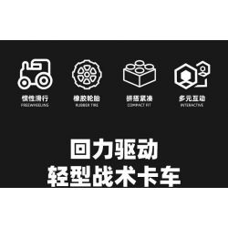 JIESTAR 58125 XE TẢI CHIẾN THUẬT HẠNG NHẸ M1078 bộ đồ chơi xếp lắp ráp ghép mô hình Military Army Quân Sự Bộ Đội 613 khối