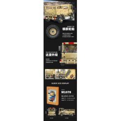 JIESTAR 58125 XE TẢI CHIẾN THUẬT HẠNG NHẸ M1078 bộ đồ chơi xếp lắp ráp ghép mô hình Military Army Quân Sự Bộ Đội 613 khối