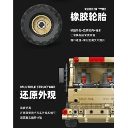 JIESTAR 58125 XE TẢI CHIẾN THUẬT HẠNG NHẸ M1078 bộ đồ chơi xếp lắp ráp ghép mô hình Military Army Quân Sự Bộ Đội 613 khối